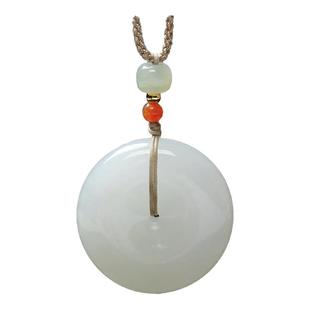 五花八门天然和田玉平安扣吊坠男女款羊脂白玉坠青海料情人节礼物