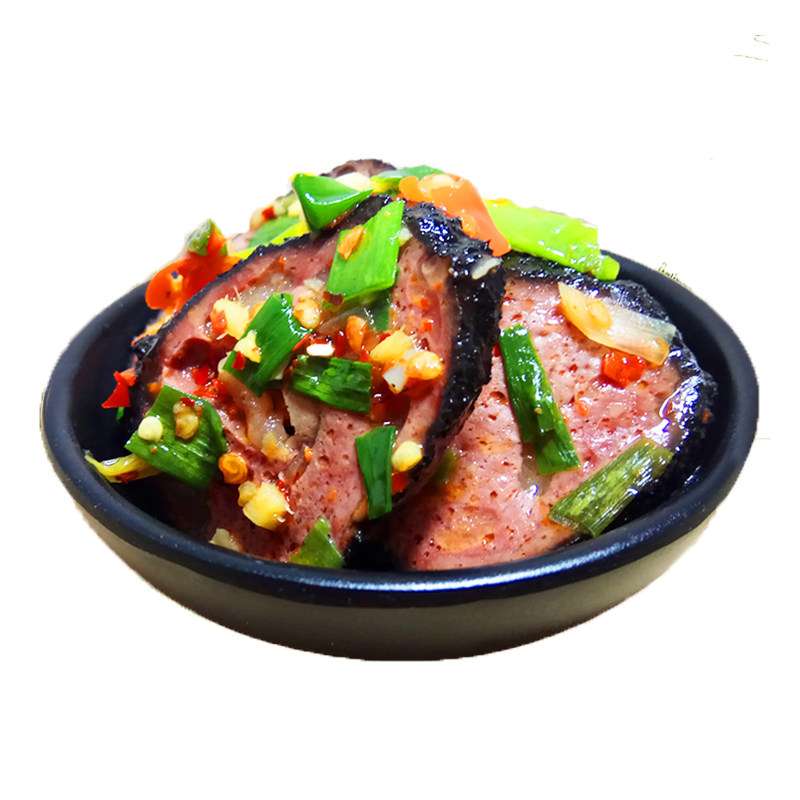 湖南特产柴火猪血丸子血豆腐血粑