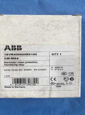 议价ABB热敏电阻保护器CM-MSS三相监视器1SVR430800R9100 1001246