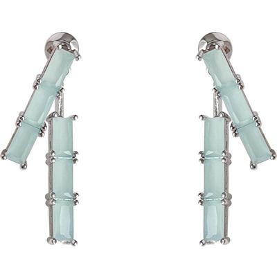 s925银针新中式竹节耳环