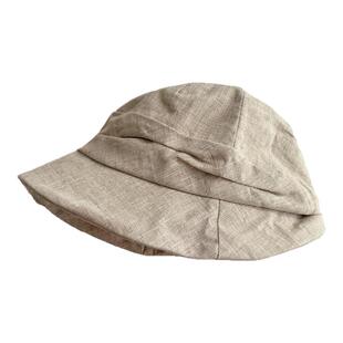 2026新款摩卡色驼色亚麻渔夫帽子女春夏防晒透气鸭舌帽复古遮阳帽