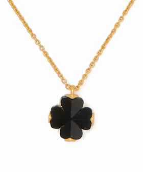 【2026新款】kate spade ks奥莱Spade Flower桃心四叶花吊坠项链