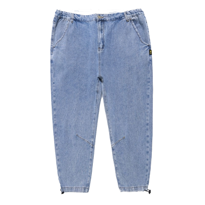 宽松直筒加肥加大码弹力九分