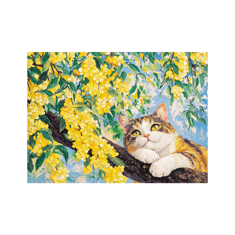桂香猫咪钻石画满钻新款2026新款高难度女孩解压贴钻画十字绣刺绣