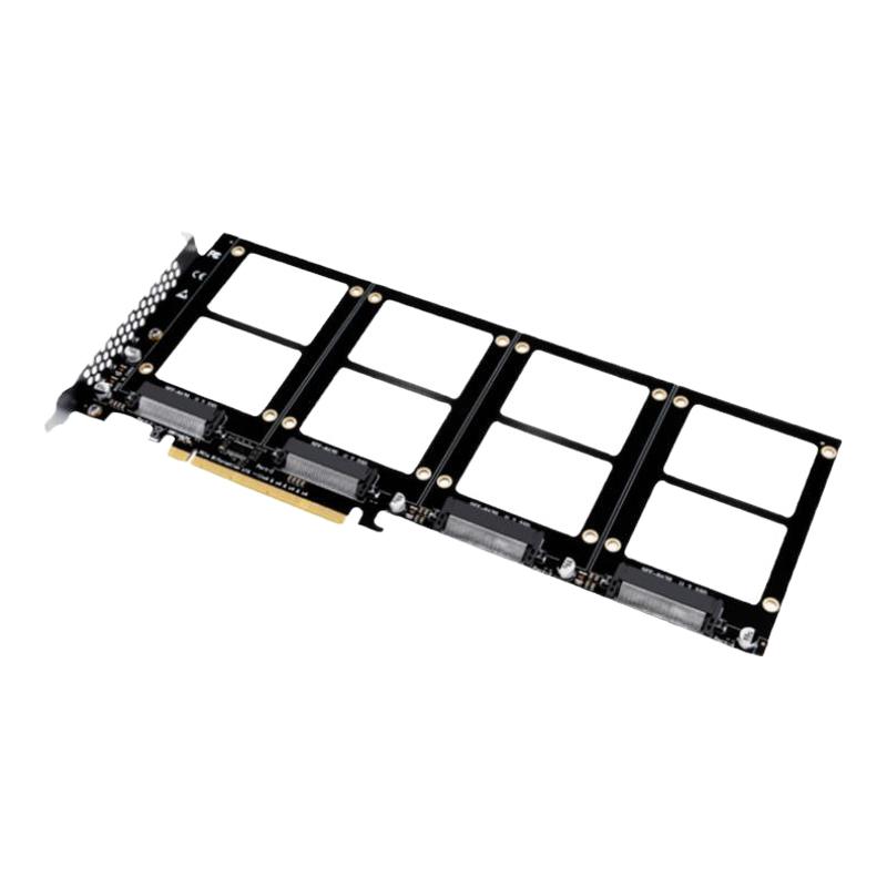 SSU 四盘位U.2硬盘转接卡电脑PCIE4.0 X16转U.2信号拆分卡raid4盘