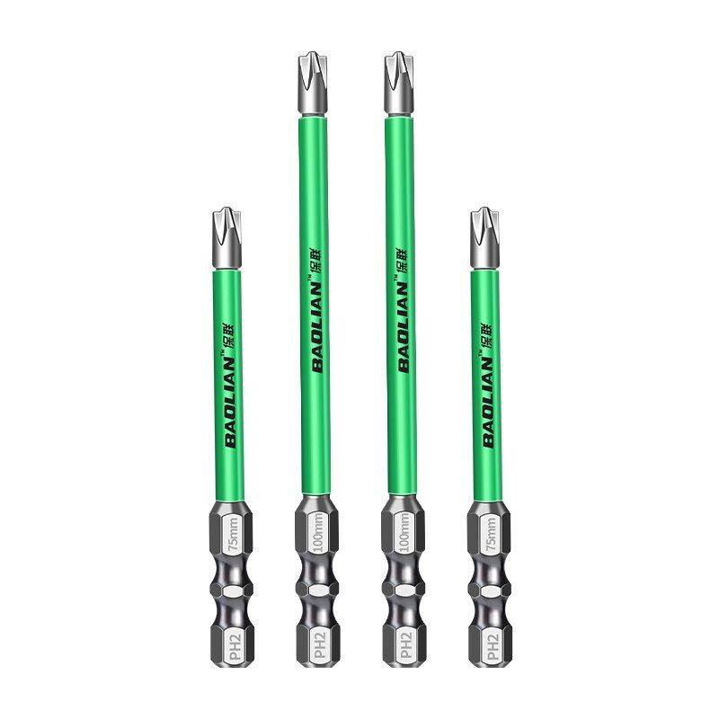 保联电工批头十一字螺丝刀电动强磁防滑插座面板空气开关专用工具