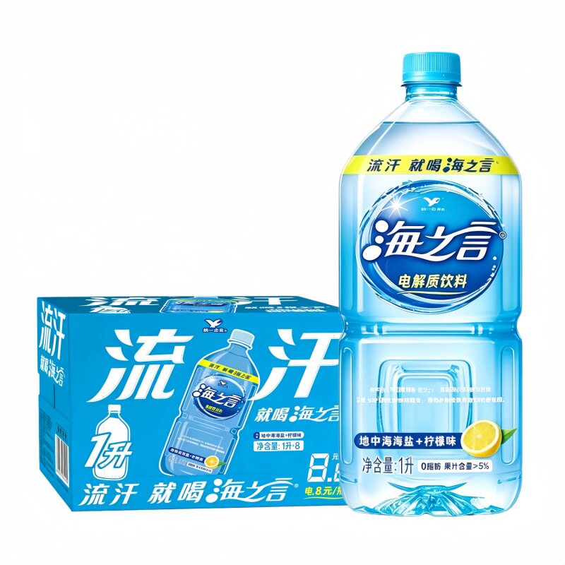 统一海之言柠檬味1L*8瓶整箱