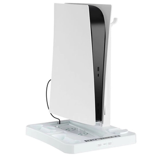 适用于PS5游戏机主机散热支架PSVR2头盔收纳架ps5手柄充电座游戏主机配件桌面收纳架