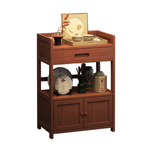中式茶水柜博古架茶桌置物架茶具展示柜茶室茶叶茶壶放置架小边柜