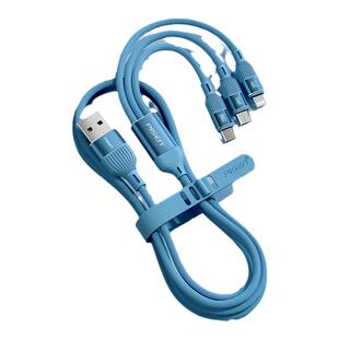 品胜三合一数据线66w超级快充一拖三车载6A适用苹果iPhone14/13/11华为安卓Typec液态充电线三头闪充通用正品