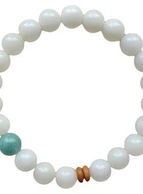 春熙·半两温柔原创新中式清新白玉菩提子手串白菩提佛珠手链饰品