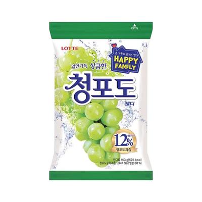 韩国进口LOTTE乐天青葡萄味硬糖水蜜桃SEOJU西洲葡萄味彩虹色软糖