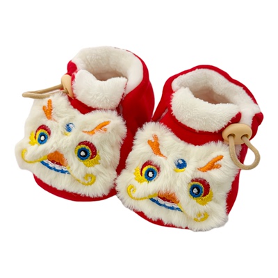 婴幼儿0-1岁鞋子冬季加绒加厚保暖鞋男女童鞋袜虎头鞋宝宝步前鞋