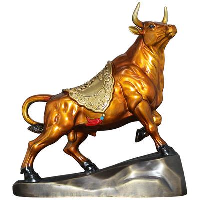 〖原创设计〗全黄铜牛势长虹摆件