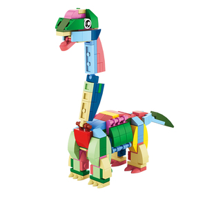 小学生卡通儿童恐龙世界系列益智力动脑拼装积木玩具立体拼图初级