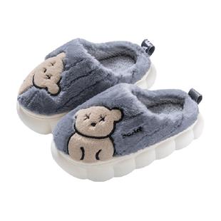 儿童棉拖鞋男童秋冬2025女童室内家居保暖中大童亲子毛毛拖鞋男孩