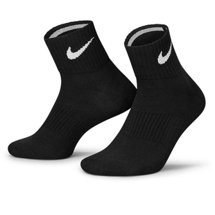 Nike/耐克官方正品男女同款中筒健身训练运动袜三双装 SX4706-001