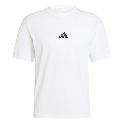 滔搏adidas阿迪达斯男子圆领上衣运动休闲白色短袖T恤JF1092