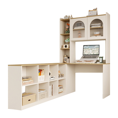 2025新款实木学习桌儿童书桌书架一体桌子卧室电脑桌初中生专用