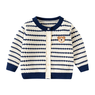 男宝宝毛衣外套秋新婴儿开衫纱衣小童毛线衣打底衫男童针织衫上衣