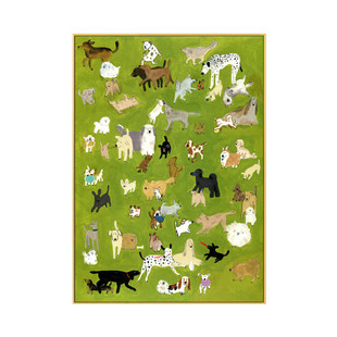 动物装饰画北欧卡通艺术抽象画卧室床头画儿童房挂画餐厅玄关壁画