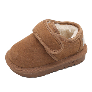 宝宝雪地靴婴童棉鞋女1-2一3岁婴儿雪地棉男软底冬季加绒加厚棉靴