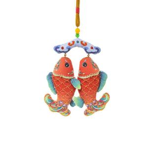 阿卡平安符手工刺绣diy材料包锦鲤车挂件金蟾饰品吉祥创意礼物