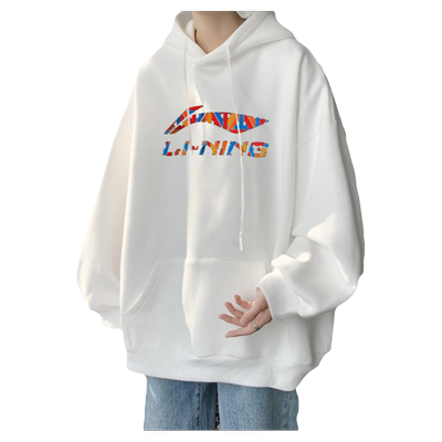 白色卫衣男秋冬新款连帽李宁帽衫