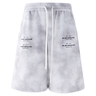 BJHG不计后果复古做旧灯芯绒短裤男款夏季休闲裤宽松简约五分裤子