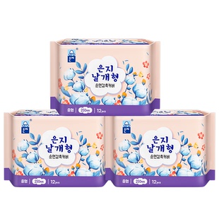 韩国进口恩芝卫生巾250mm日用护翼型透气姨妈巾3包正品官方旗舰店