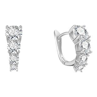 SHINE萱子饰品轻奢闪耀耳扣清透耳钉职场通勤C圈耳环生日礼物