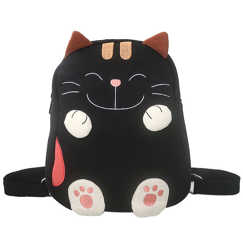 Kine猫女帆布休闲小双肩包小众