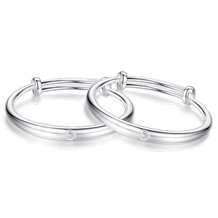 虎猪牛鼠足银9999纯银手镯宝宝镯子小孩婴儿女男儿童满月礼周岁