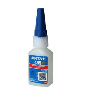 乐泰495快干胶水20g强力瞬间胶无色透明粘弹性材料金属塑料橡胶