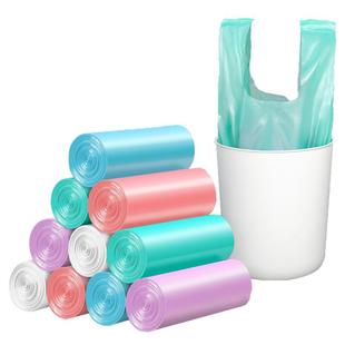 明信垃圾袋家用手提式加厚彩色背心式塑料袋厨房卫生间宿舍一次性