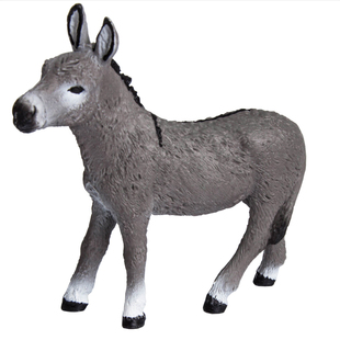 野生动物仿真塑胶实心模型儿童玩具毛驴灰驴驴子男女孩礼物包邮