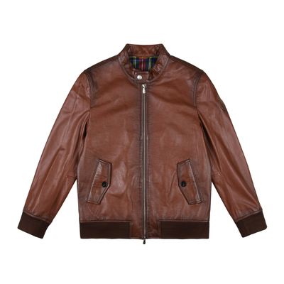 牛皮革雷迪波尔老钱风皮衣