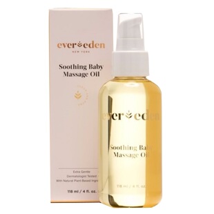 在途！美国Evereden有机婴儿宝宝身体舒缓按摩油抚触油保湿滋润