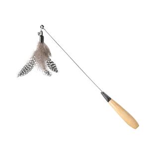 CFA赛级逗猫棒小猫斗猫棒大鸡毛羽毛替换头耐咬幼猫用品猫咪玩具