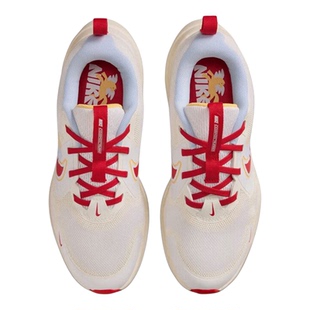 Nike耐克鞋子马年新款跑步鞋红色女鞋轻便运动鞋透气休闲鞋网面鞋