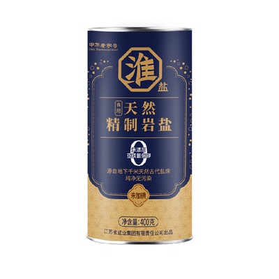 淮盐天然精制未加碘食用盐400g
