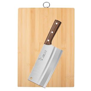 家用不锈钢菜刀菜板二合一切肉刀厨房刀具套装锋利切片刀厨师专用