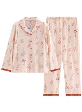 芬腾女士纯棉长袖月子服睡衣