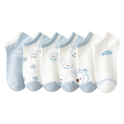 袜子女士短袜浅口棉袜夏季薄款可爱低帮短筒袜吸汗夏天船袜女春秋