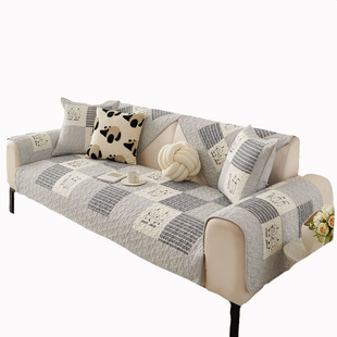 田园韩式全棉防滑绗缝沙发垫布艺坐垫皮沙发垫套欧式田园垫
