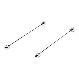 WILLIAM MILTON一字螺旋领针棒男士法式衬衫圆形扣针衣领夹别针扣