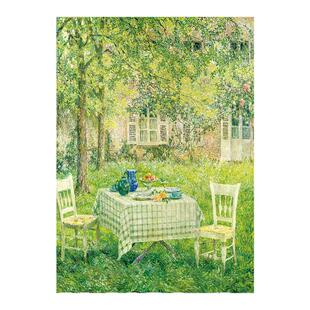 SEREN ART《绿意中的餐桌》500片拼图成人版高级感油画设认艺术