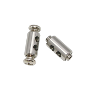 吊码不锈钢锁扣卡扣紧固钢丝绳锁线器双孔锁夹收紧固定可调节自锁