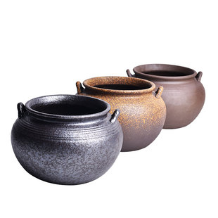 建水茶洗大号茶盂茶缸复古陶瓷抹茶碗茶渣缸笔洗水盂功夫茶具配件