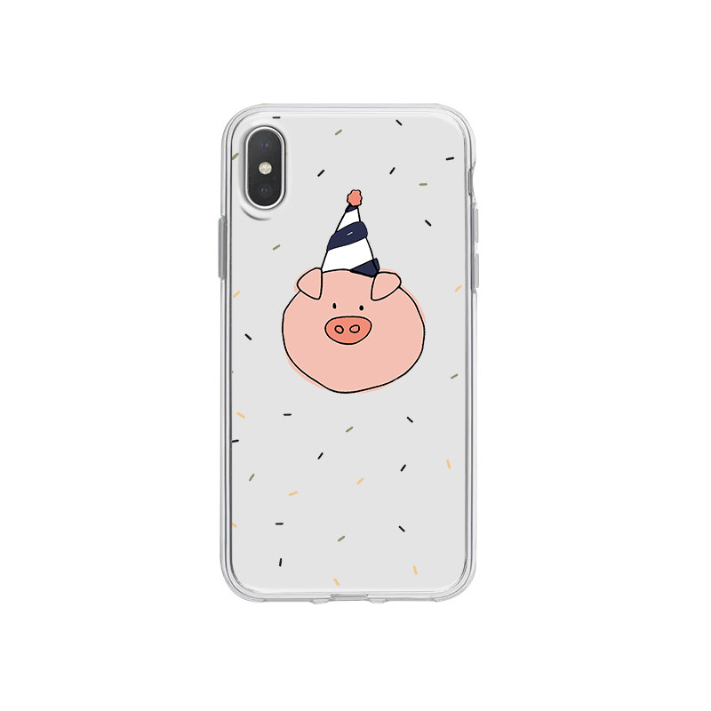 可爱粉色猪头适用15iPhone13/12promax苹果11软透明手机壳iPhone14promax软壳14pro手机